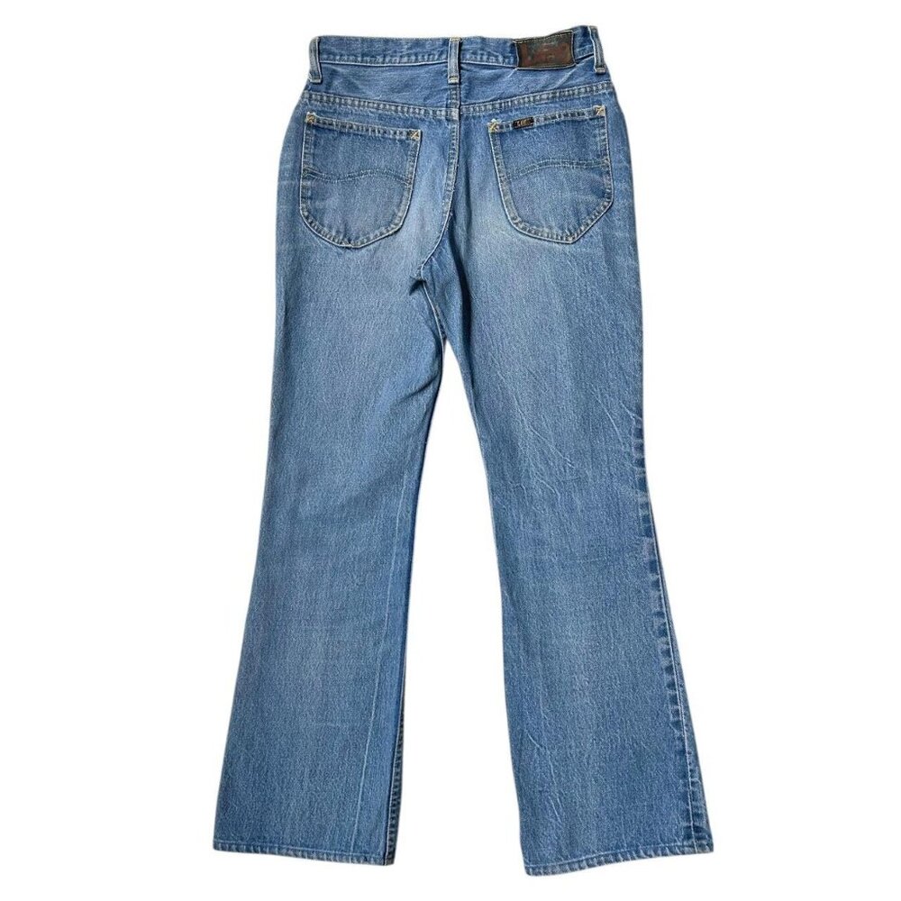 70s vintage Lee Riders bootcut jeans faded distressed Lightning zipper boho. - Picture 3 of 7